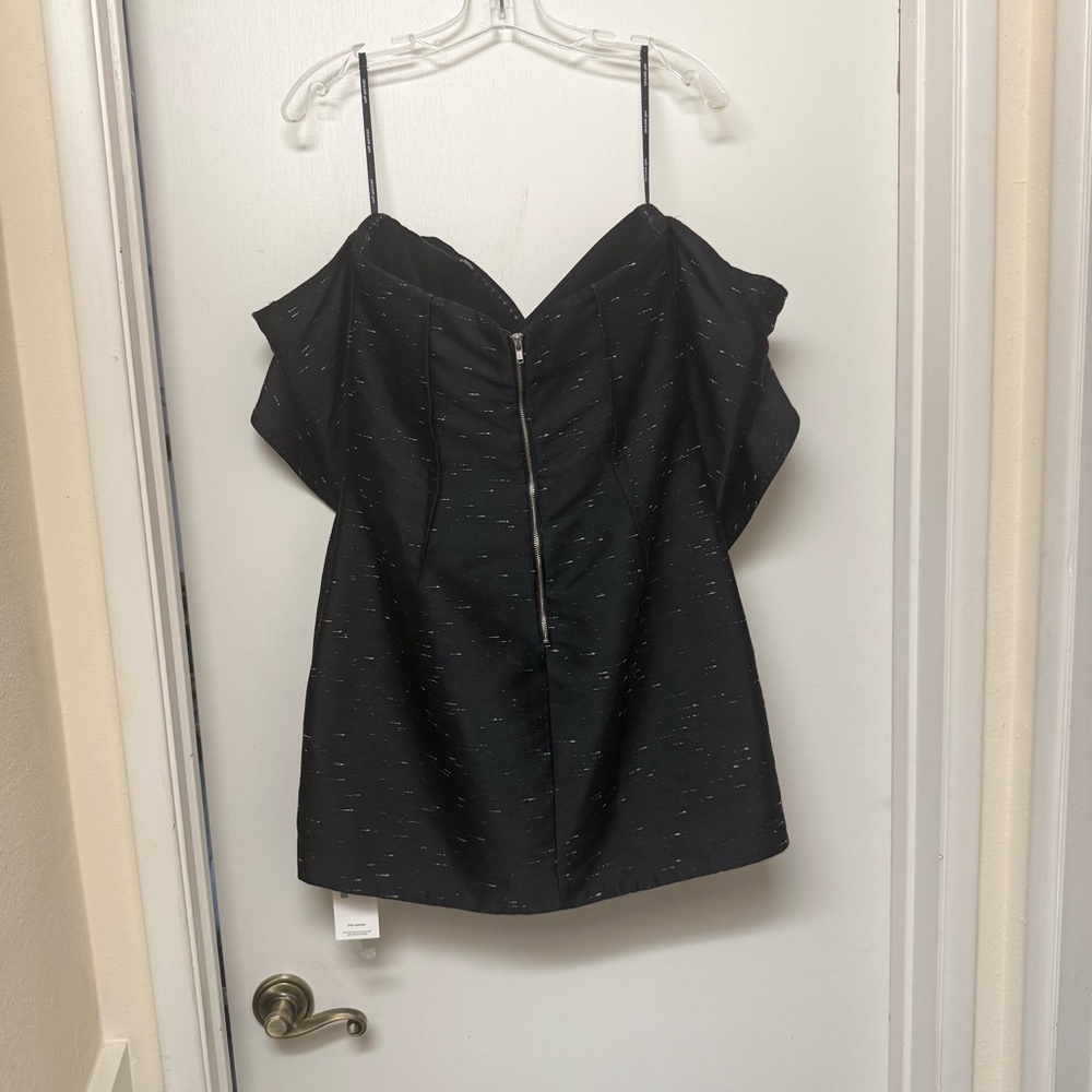 STUNNING SELF PORTRAIT OFF THE SHOULDER JAQUARD MINI DRESS WOMENS SIZE 8 - Picture 4 of 12